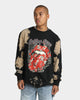 The Rolling Stones Tattoo Tongue Crewneck Tie Dye/Black