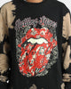 The Rolling Stones Tattoo Tongue Crewneck Tie Dye/Black