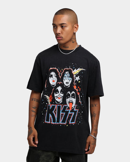 KISS Vintage Faces T-Shirt Black Wash