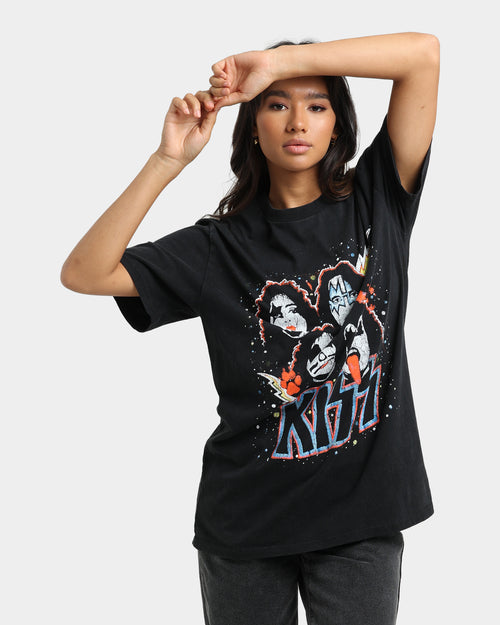 KISS Vintage Faces T-Shirt Black Wash