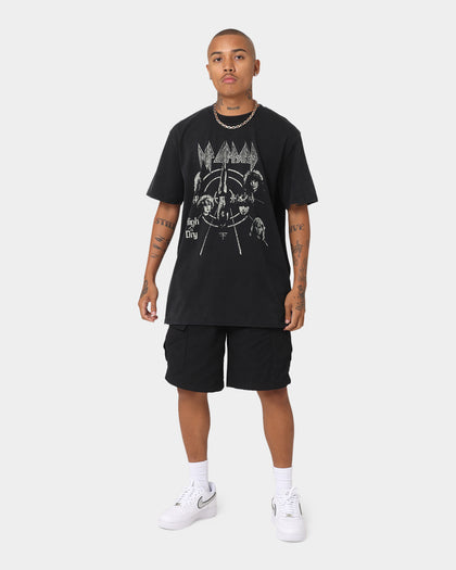 Def Leppard High N Dry T-Shirt Black Wash
