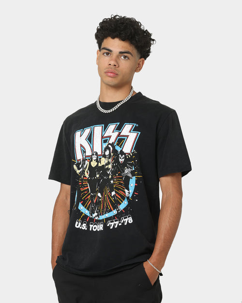 KISS US Tour '77-'78 T-Shirt Black Wash