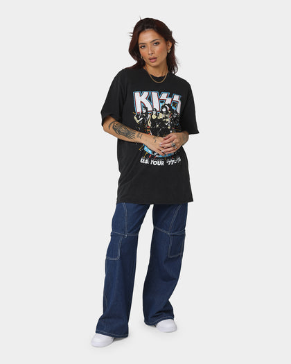 KISS US Tour '77-'78 T-Shirt Black Wash