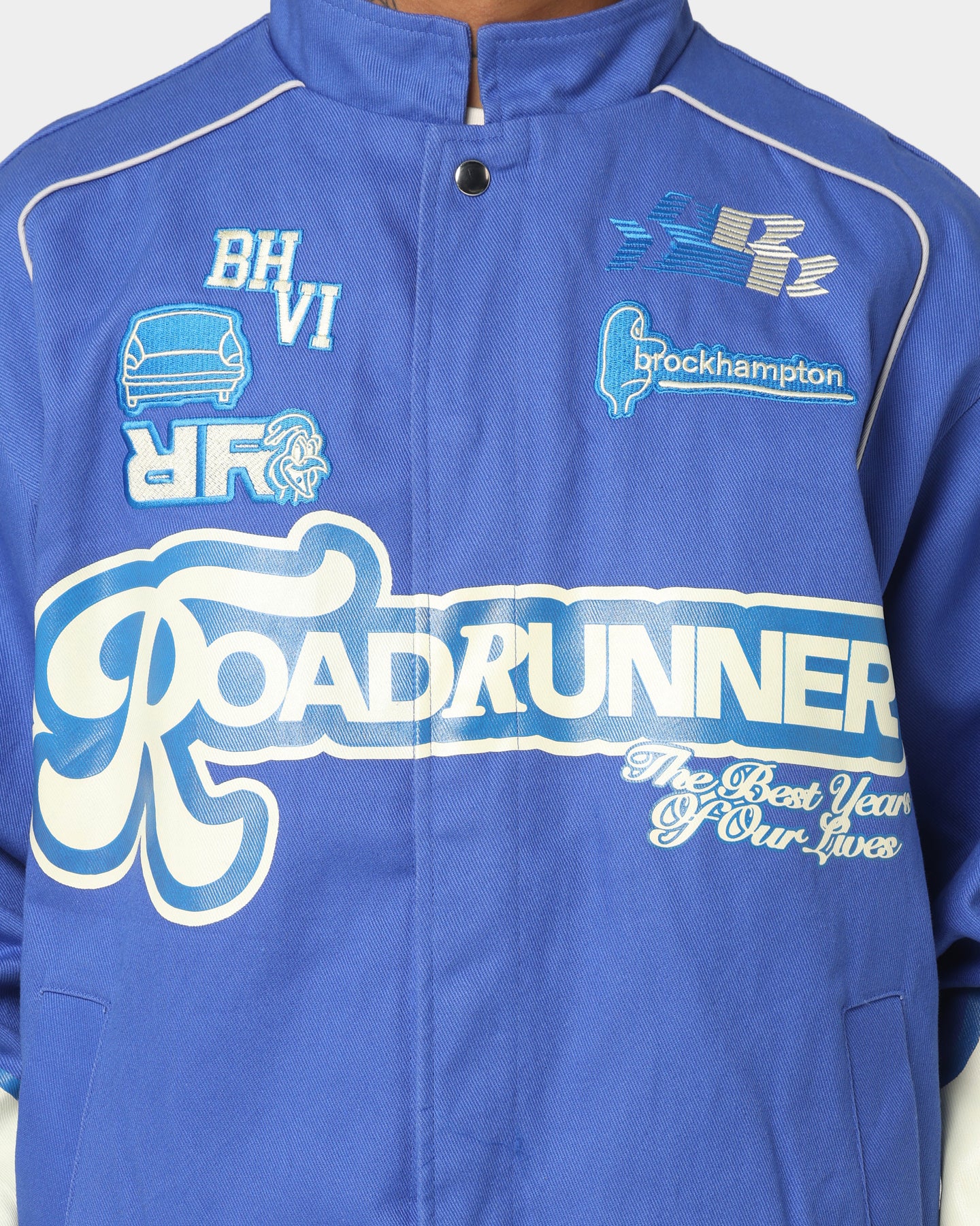 brockhampton レーシングジャケット Brockhampton Flame Racing Jacket Royal Blue | Culture Kings US