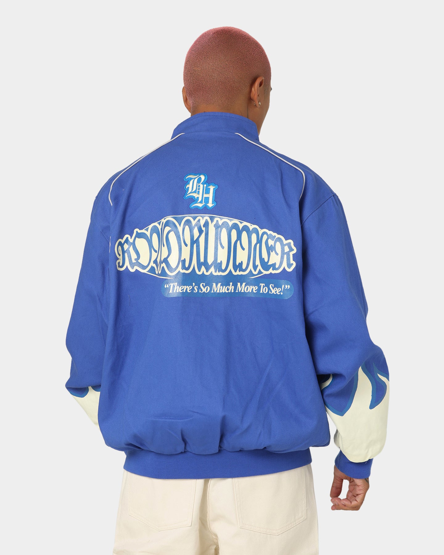 brockhampton レーシングジャケット Brockhampton Flame Racing Jacket Royal Blue | Culture Kings US