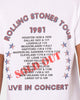 The Rolling Stones 1981 In Concert T-Shirt White