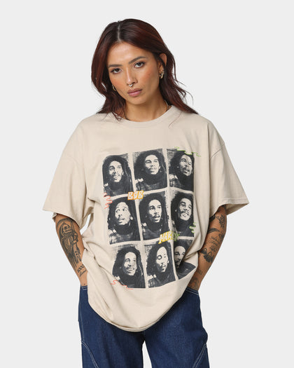 Bob Marley Photo Grid T-Shirt Sand