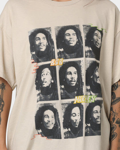 Bob Marley Photo Grid T-Shirt Sand