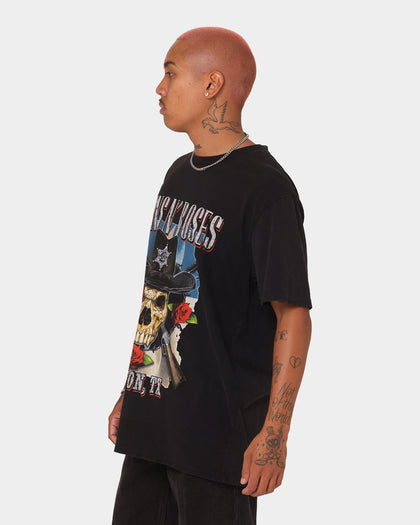Guns N Roses Houston Skull T-Shirt Washed Black