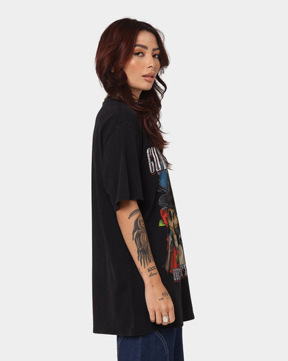 Guns N Roses Houston Skull T-Shirt Washed Black