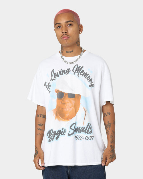 Notorious B.I.G Biggie Airbrush T-Shirt White