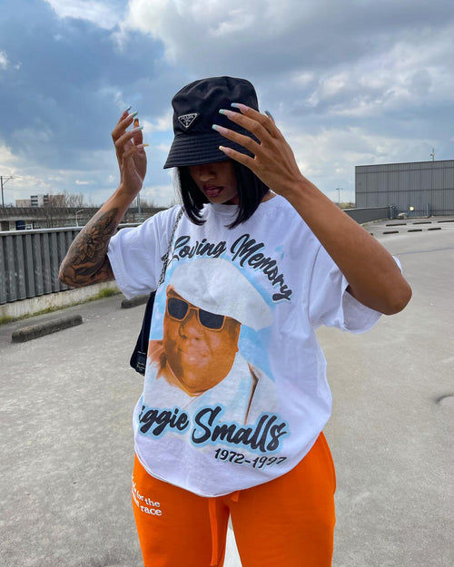 Notorious B.I.G Biggie Airbrush T-Shirt White