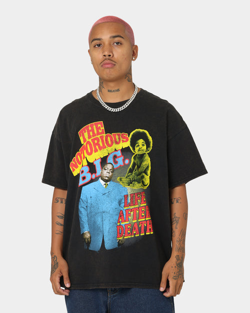 Notorious B.I.G Biggie Bootleg Vintage T-Shirt Black Wash