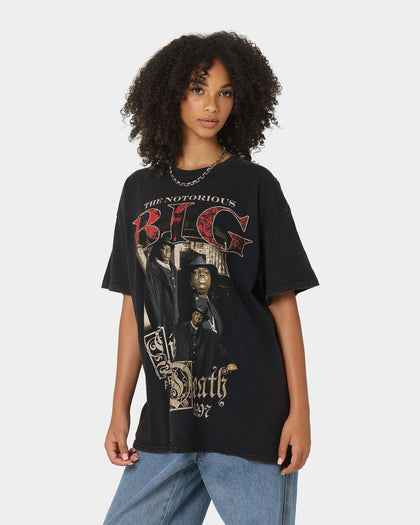 Notorious B.I.G Biggie Cover Shots Vintage T-Shirt Black