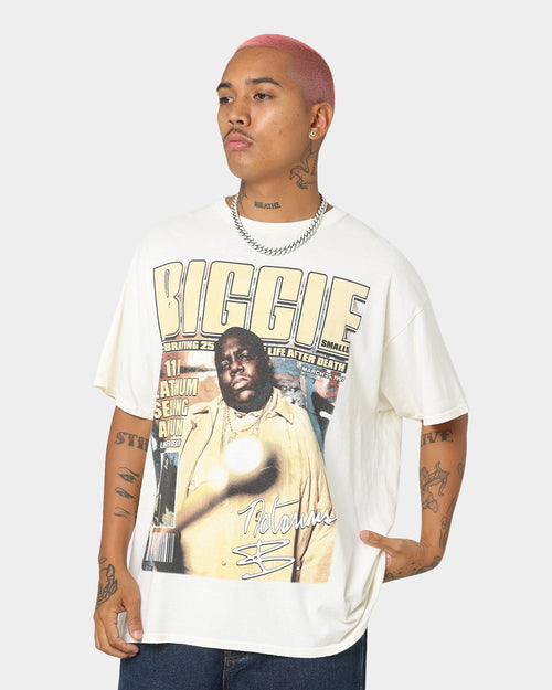 Notorious B.I. Biggie Magazine Cover T-Shirt Off White