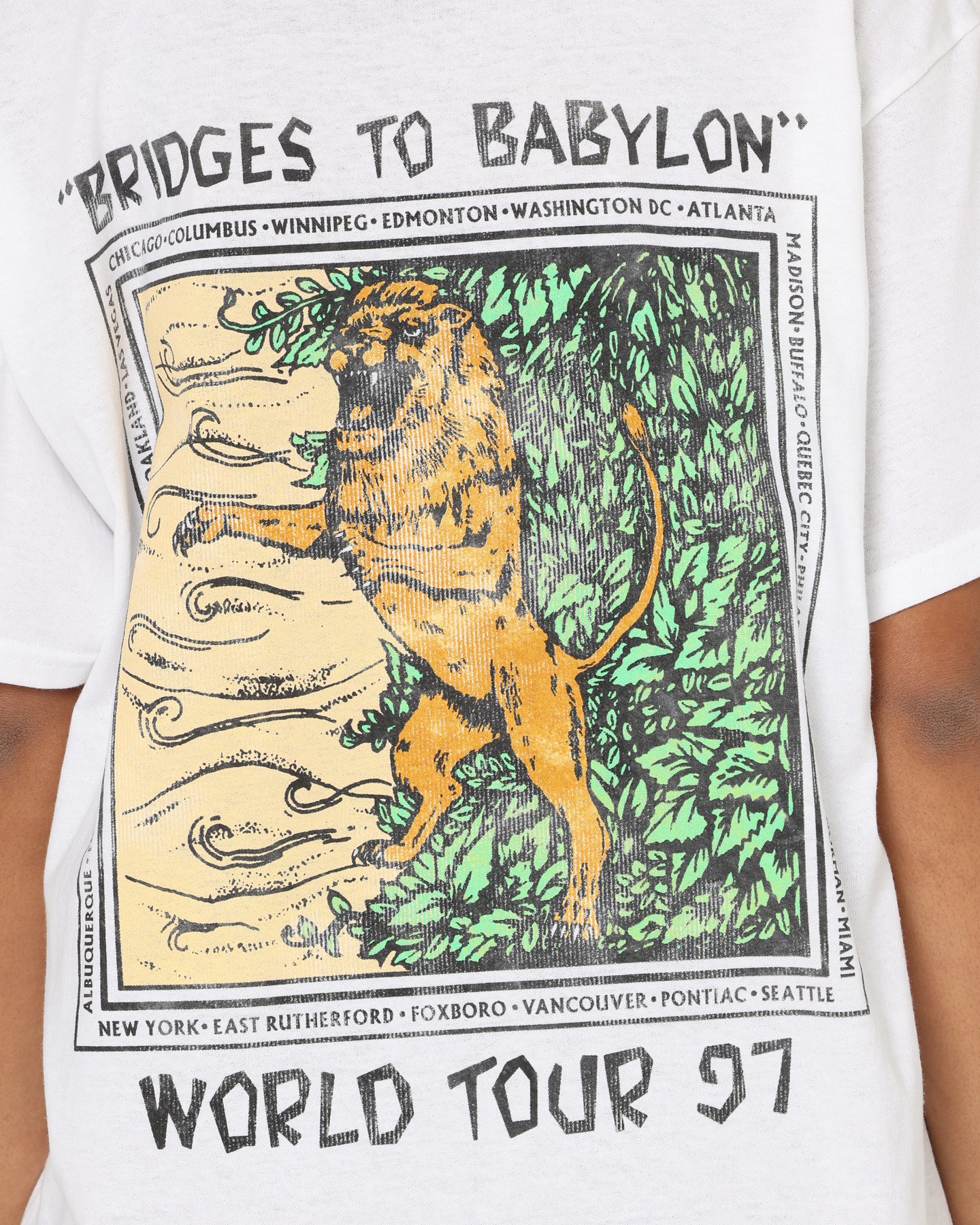 The Rolling Stones Bridges to Babylon '97 T-Shirt White | Culture