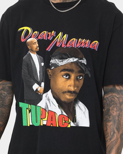 Tupac Dear Mama '90s Homage T-Shirt Washed Black