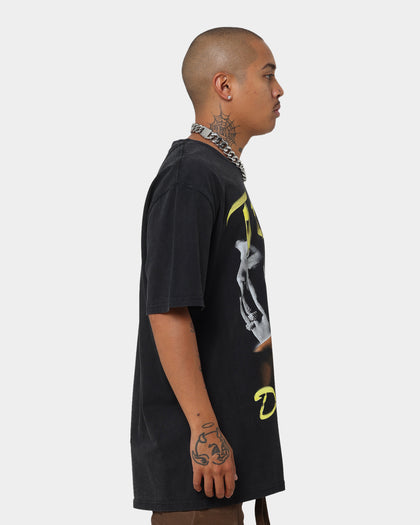 Tupac Dear Mama Gold Collage Vintage T-Shirt Washed Black