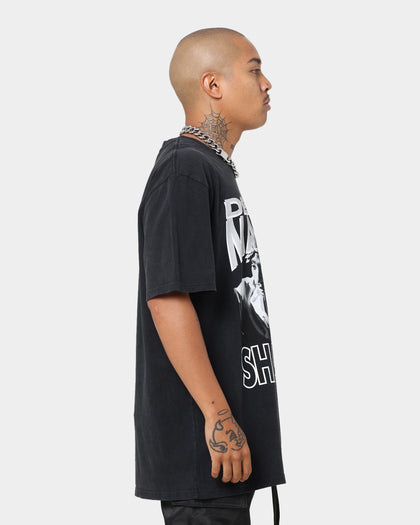 Tupac Dear Mama Monotone Vintage T-Shirt Washed Black