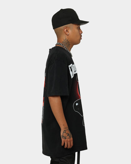 YUNGBLUD Sitting Life On Mars Tour Vintage T-Shirt Washed Black