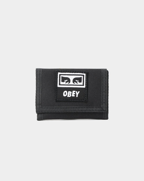 Obey Drop Out Tri Fold Wallet Black
