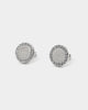 Guess Mainline Women's Coin and Crystal Stud Earrings Silver