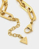 Guess Mainline Women's Single Chain Tag 15-17" Choker Necklace Gold