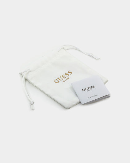 Guess Mainline Women's Single Chain Tag 15-17" Choker Necklace Gold