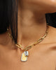 Guess Mainline Women's Single Chain Tag 15-17" Choker Necklace Gold