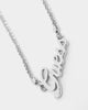 Guess Mainline Women's Lettering 16-18" Choker Necklace Silver