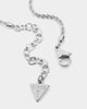 Guess Mainline Women's Lettering 16-18" Choker Necklace Silver