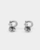 Guess Mainline Women's G Round Pave Stud Earrings Silver