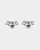 Guess Mainline Women's Guess Script Stud Earrings Silver