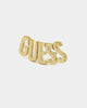 Guess Mainline Women's Guess Script Stud Earrings Gold