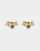 Guess Mainline Women's Guess Script Stud Earrings Gold