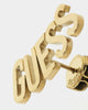 Guess Mainline Women's Guess Script Stud Earrings Gold