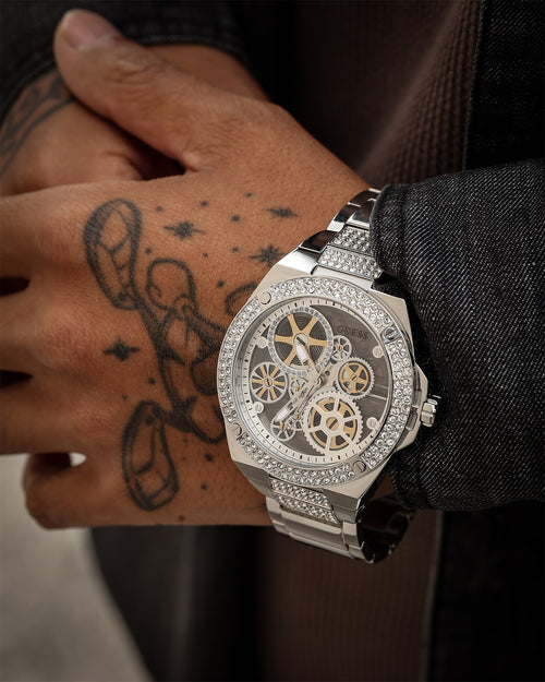 Guess Mainline Big Reveal Watch Silver/Silver