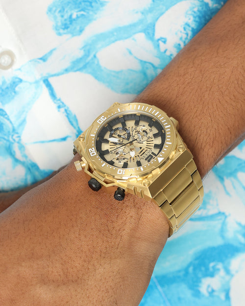 Guess Mainline Exposure Watch Gold/Gold