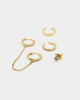Raising Hell Women's Ear Stack Iced Gold