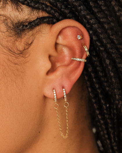 Raising Hell Women's Ear Stack Iced Gold