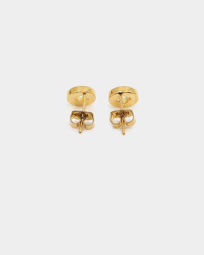 Raising Hell Women's Flower Studs Gold