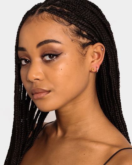 Raising Hell Women's Flower Studs Gold