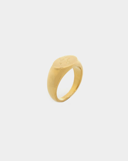 Raising Hell Women's Fuck Off Signet Ring Gold