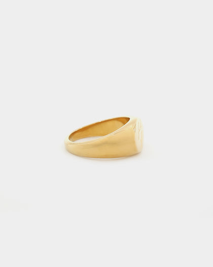 Raising Hell Women's Fuck Off Signet Ring Gold