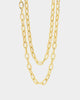 Rasing Hell Women's Gold Chain Layered Necklace Gold