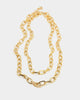 Rasing Hell Women's Gold Chain Layered Necklace Gold