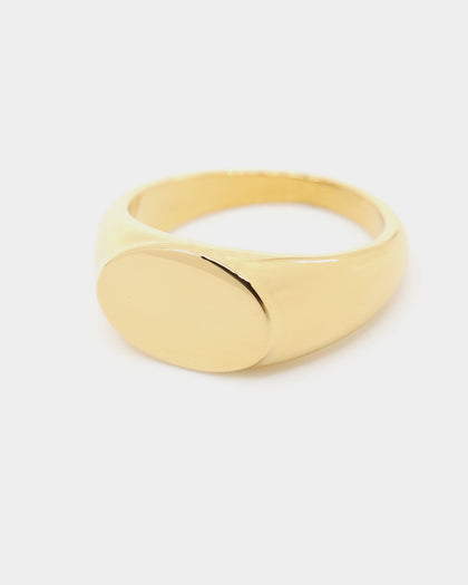 Raising Hell Women's Signet Ring Gold