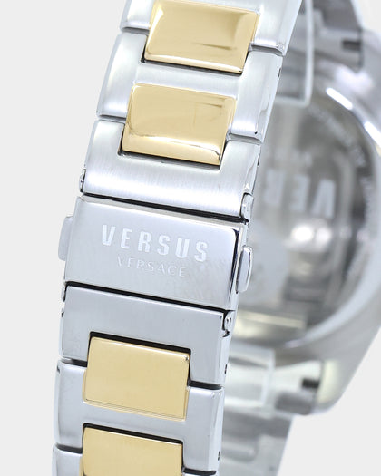 Versus Versace 6eme Arrondissement Crystal Set Watch Gold/Silver