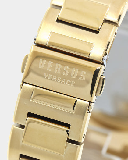 Versus Versace 6eme Arrondissement Crystal Set Watch Gold/Gold