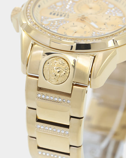 Versus Versace 6eme Arrondissement Crystal Set Watch Gold/Gold